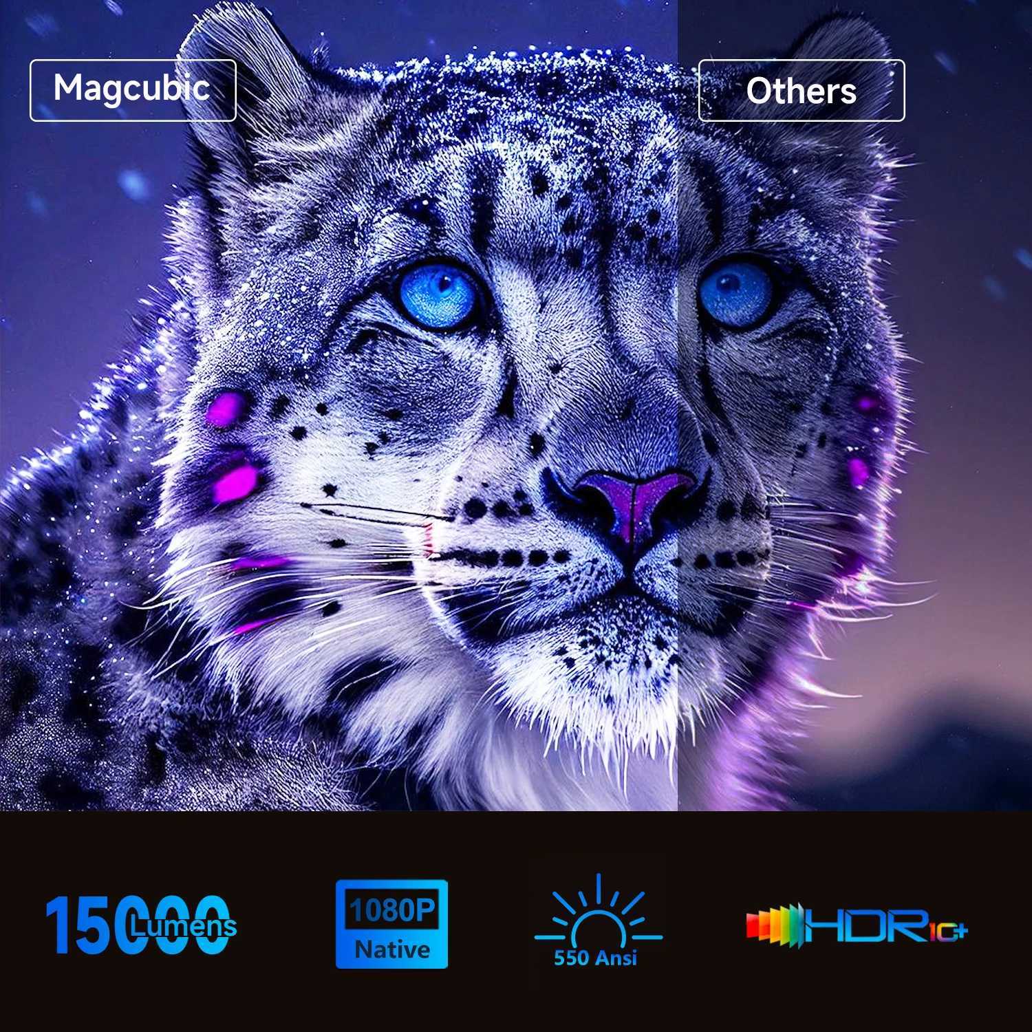 Magcubic HT600 Projector 550ANSI 1080P with Linux Android 11 Dolby Audio HDR10 Wifi BT Auto Focus for Netflix Youtube Certified CL240820