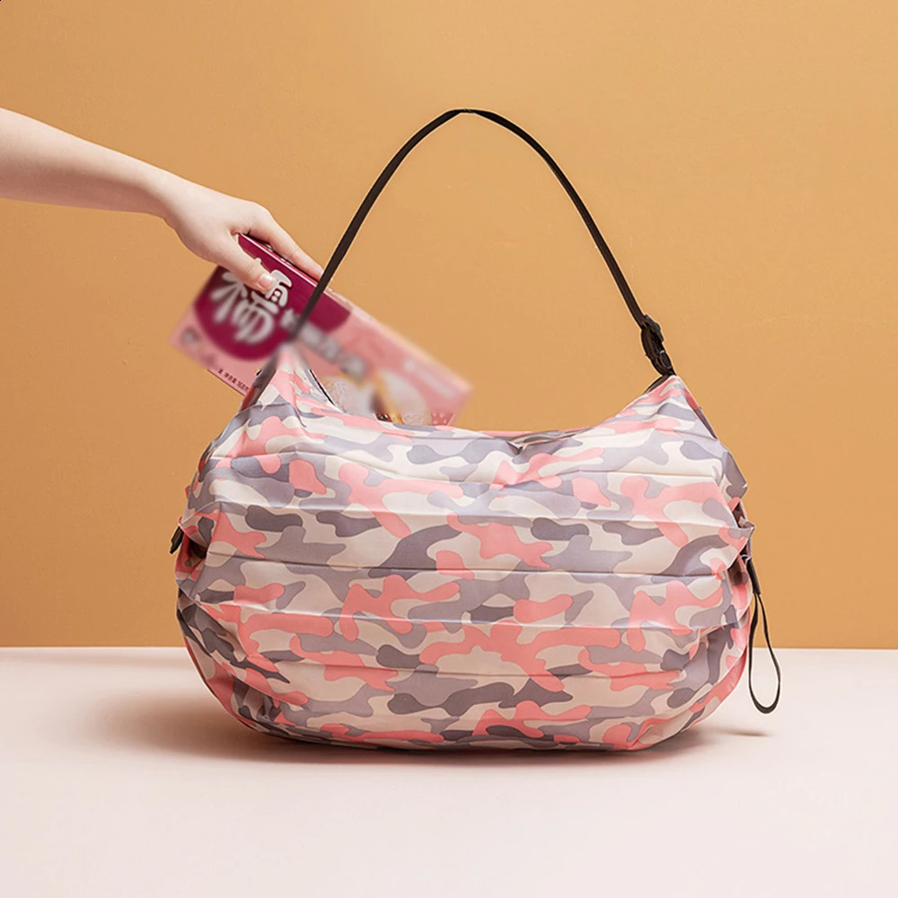 Foldable Shopping Bag Womens Travel Large Capacity Tote Reusable Food Grocery Storage Portable Ecofriendly Handbags y240925