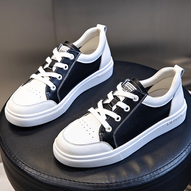 Ddmysports Genuine Leather Autumn New Sports And Leisure Flat Sole Single Women With Shallow Lace Up Versatile Small White Shoes For S Trend OUTDOOR