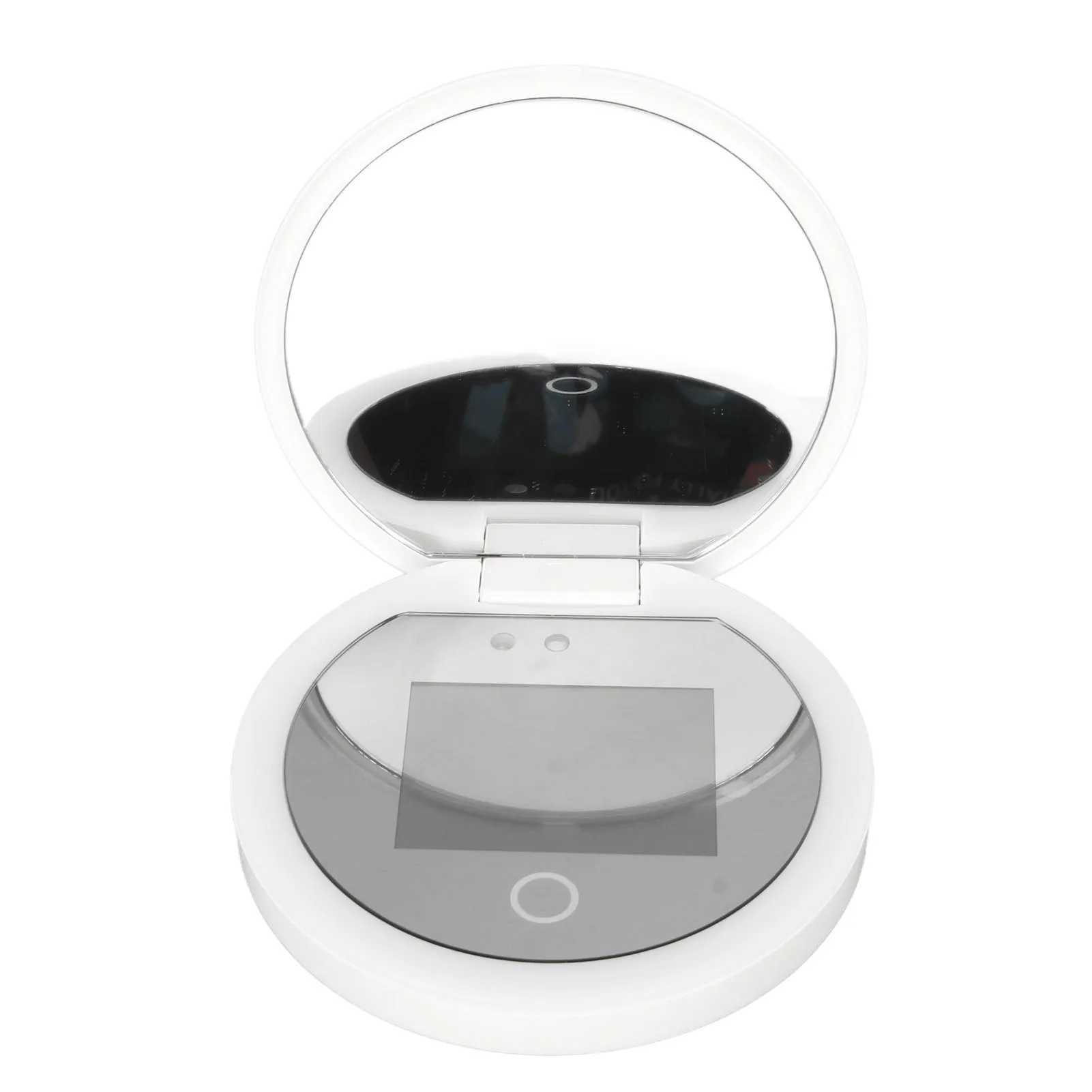 UV Mirror Sunscreen Testing Camera with Light 2X Magnification Travel Makeup 3.5in Pocket Size L Y240819
