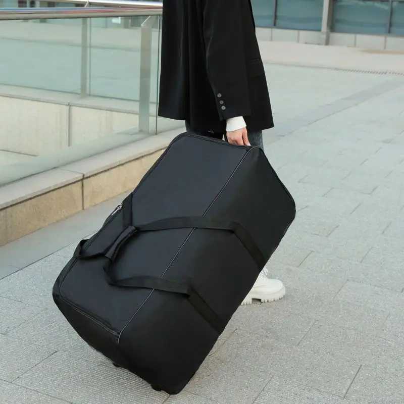 Foldable Wheel Bags Luggages Storage Bag with Wheels Large Capacity Carry On Luggage Carrier Expandable Trolley Suitcase CL240820