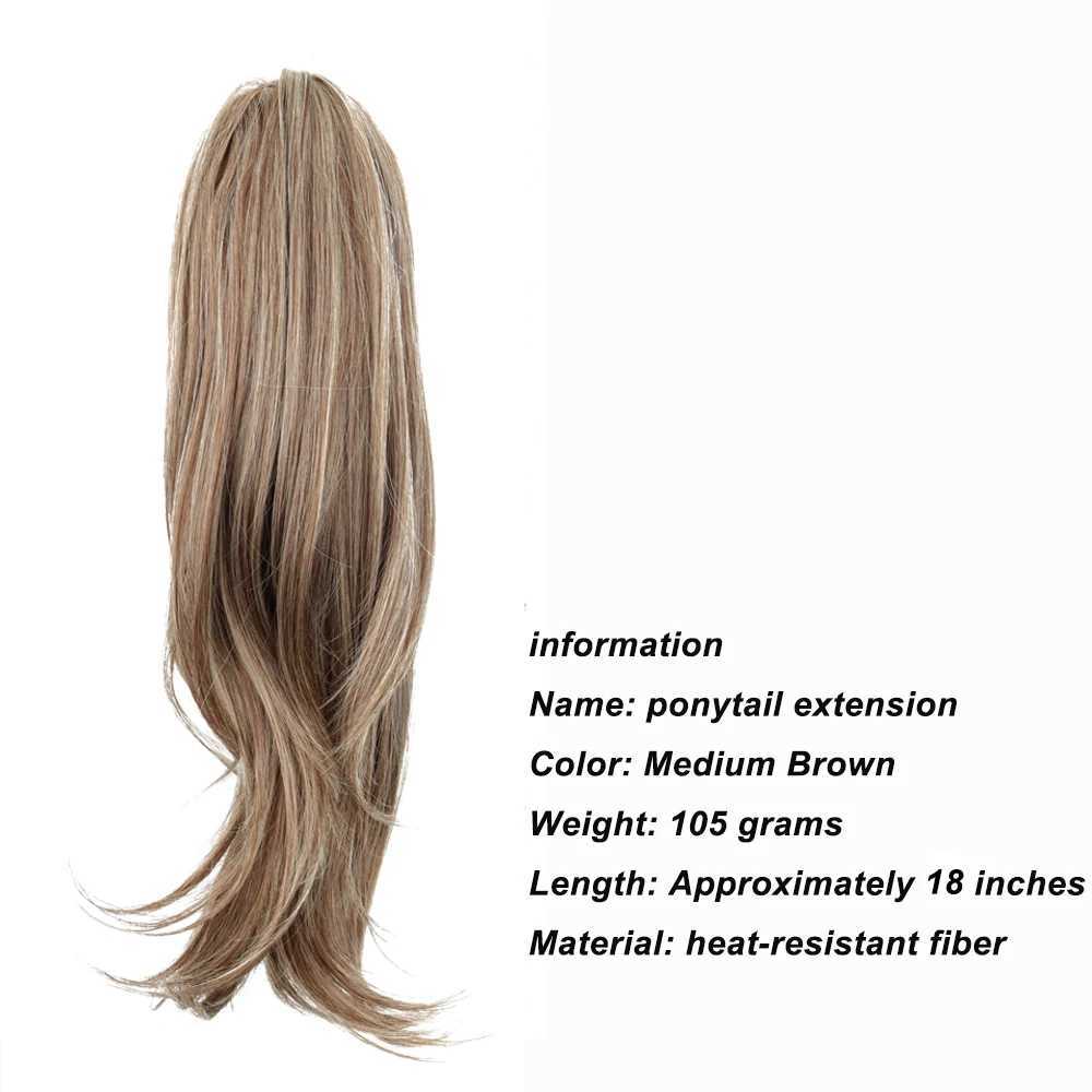 Long curly hair synthetic claw clip ponytail hair extension ponytail easy to wear suitable for daily use wig accessories W240817