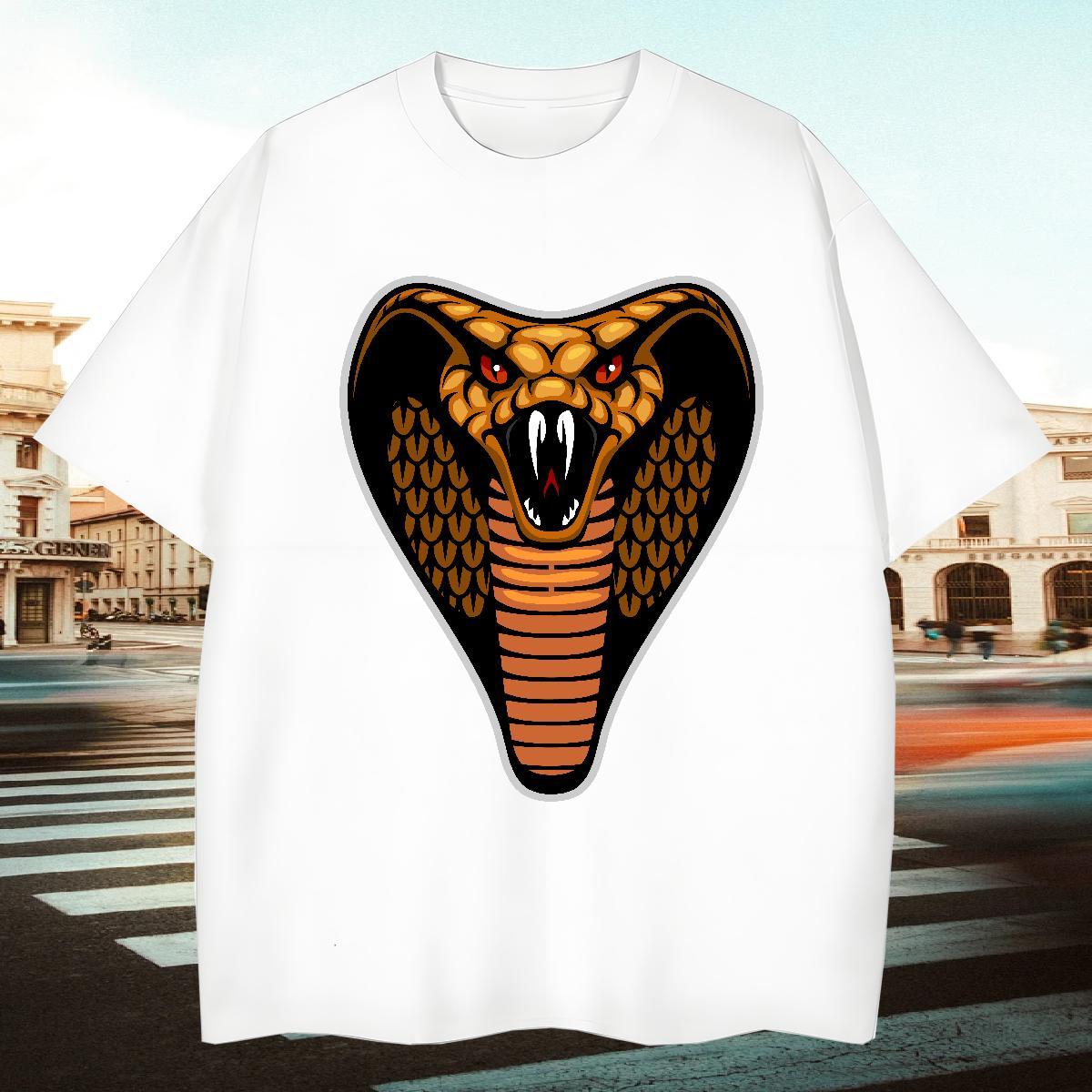 Wholesale T-Shirts cobra Breathable Beach Custom Anime 230g Pure Cotton Tshirt for Man Woman Fashion New Tshirts