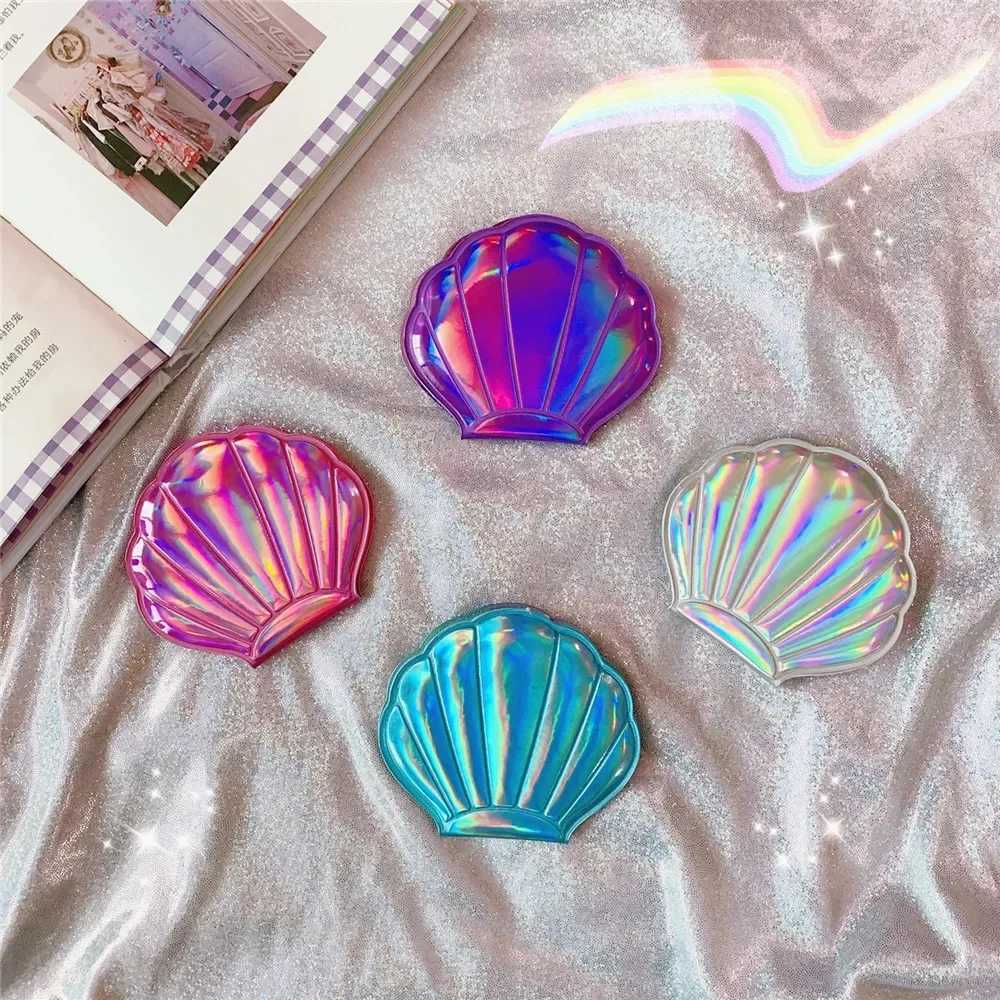 New Portable Mini Pocket Makeup Mirror with Comb for Women Cute Gift Girl Beauty Cosmetic Skin Care Tools Travel Accessories Y240819