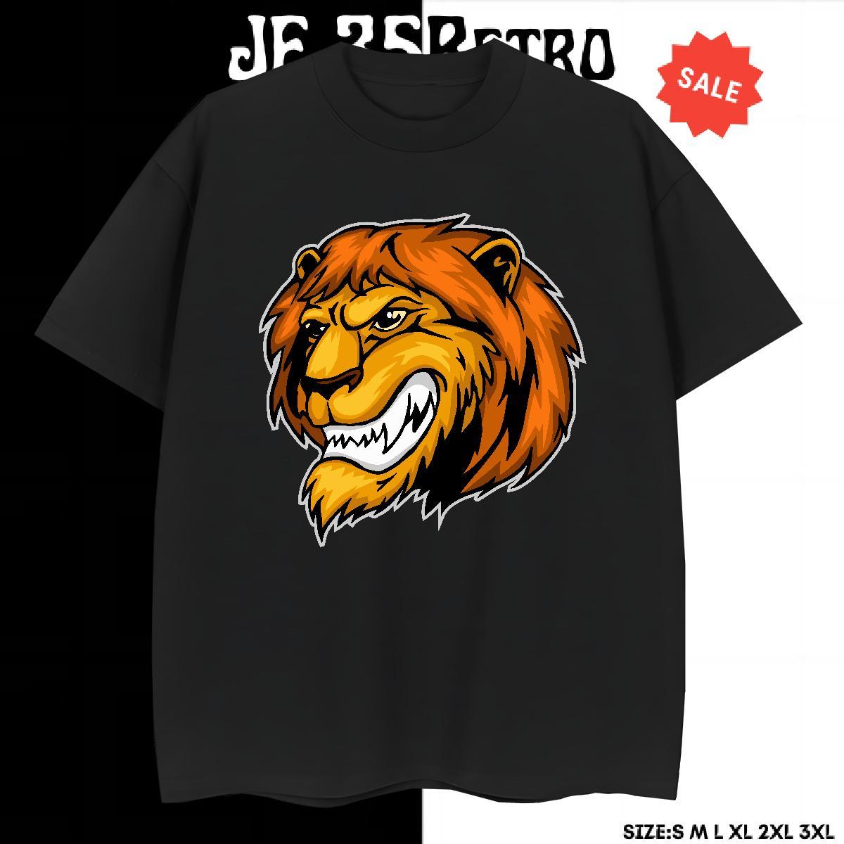 Loose Mens T Shirts lion Breathable Short Sleeve Hip Hop Street Graphic 230g Cotton Men Clothes T-Shirt 2024 Summer Polos