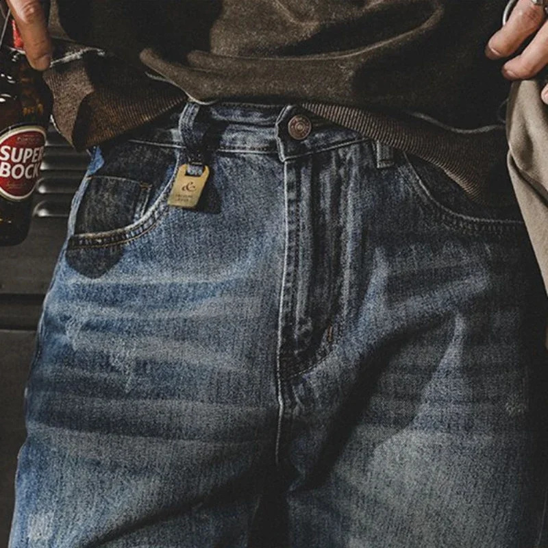 Trousers straight mens jeans workwear summer Xs retro clothing Y2k 2000 ner streetwear 90 240819