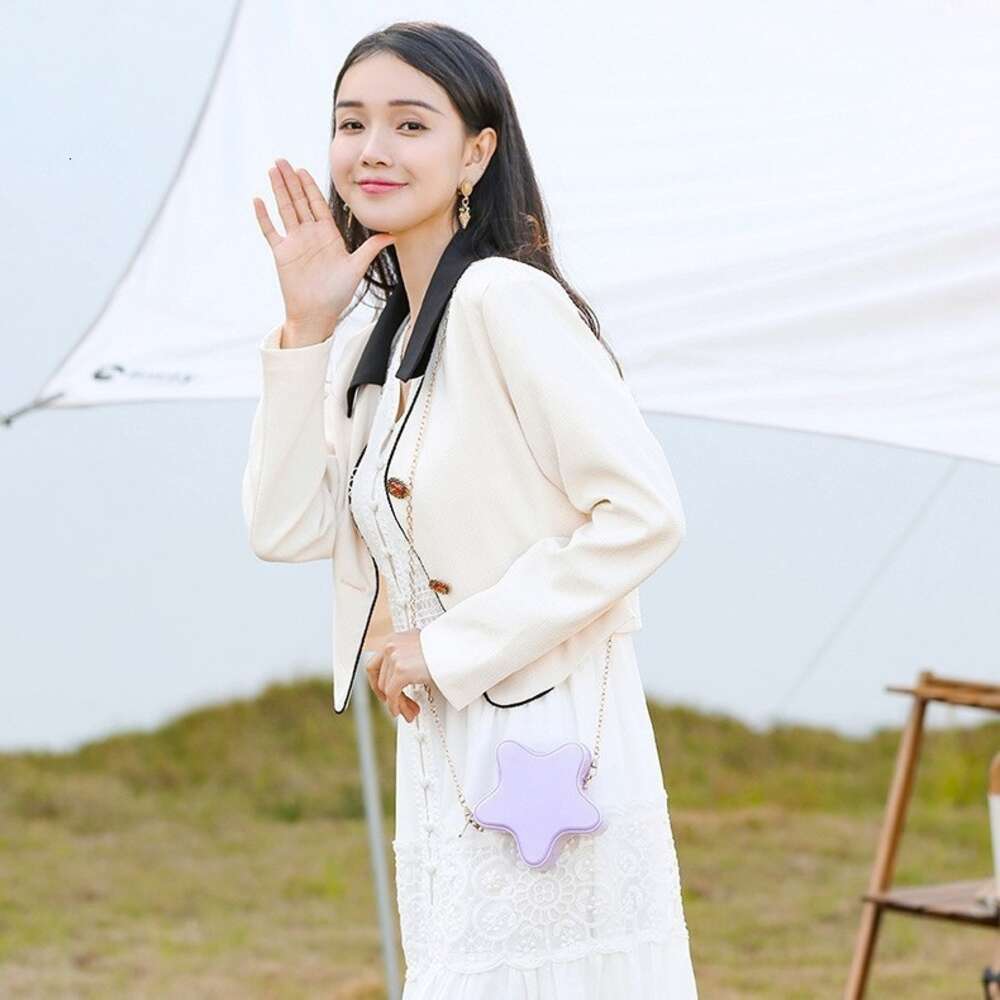 PVC pentagonal Barbie jelly bag, fashionable versatile backpack, dirt resistant and easy to wash, summer women's diagonal cross bag