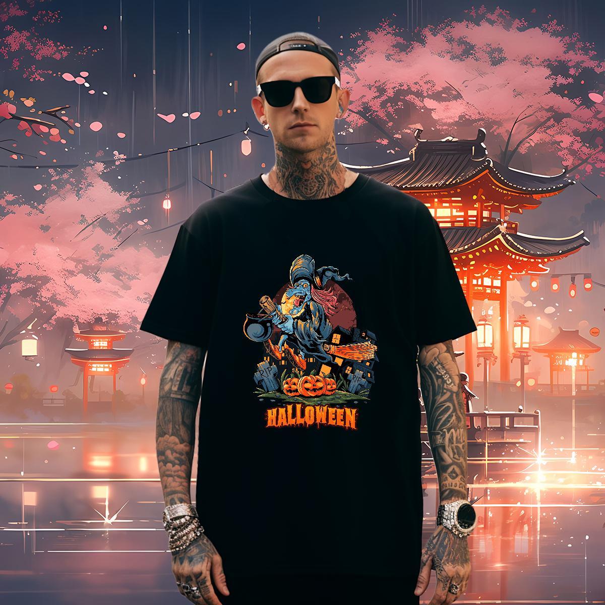 Soft Men T Shirts pumpkin Breathable Beach DIY Logo Oversized 230g Pure Cotton Mens Tshirts Brand Clothings