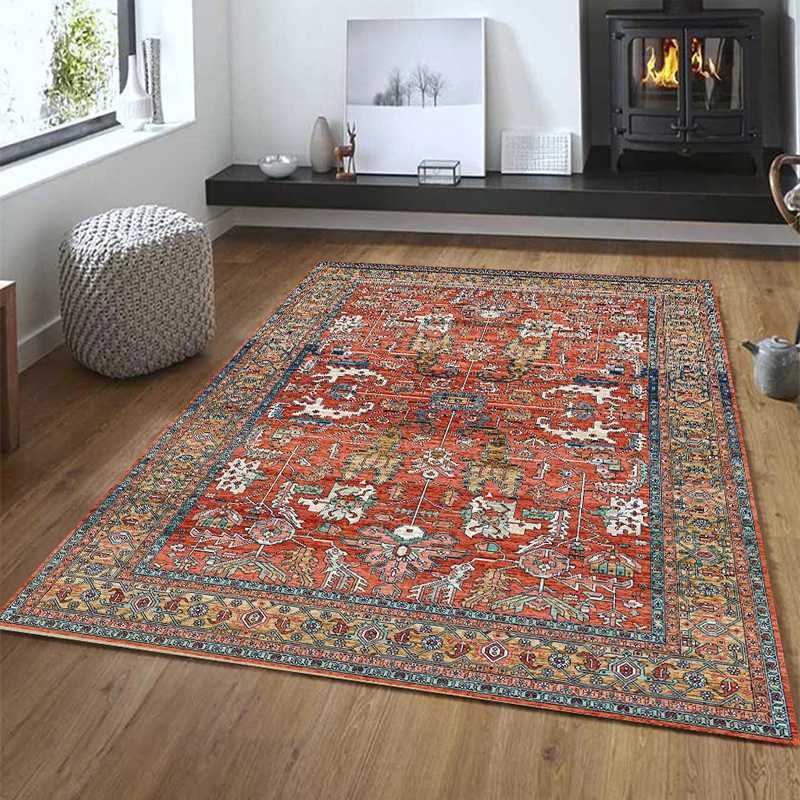 Trkiye Mandala carpet used in living room family anti-skid large geometric area bedroom living room floor mat adhesive tape W240815