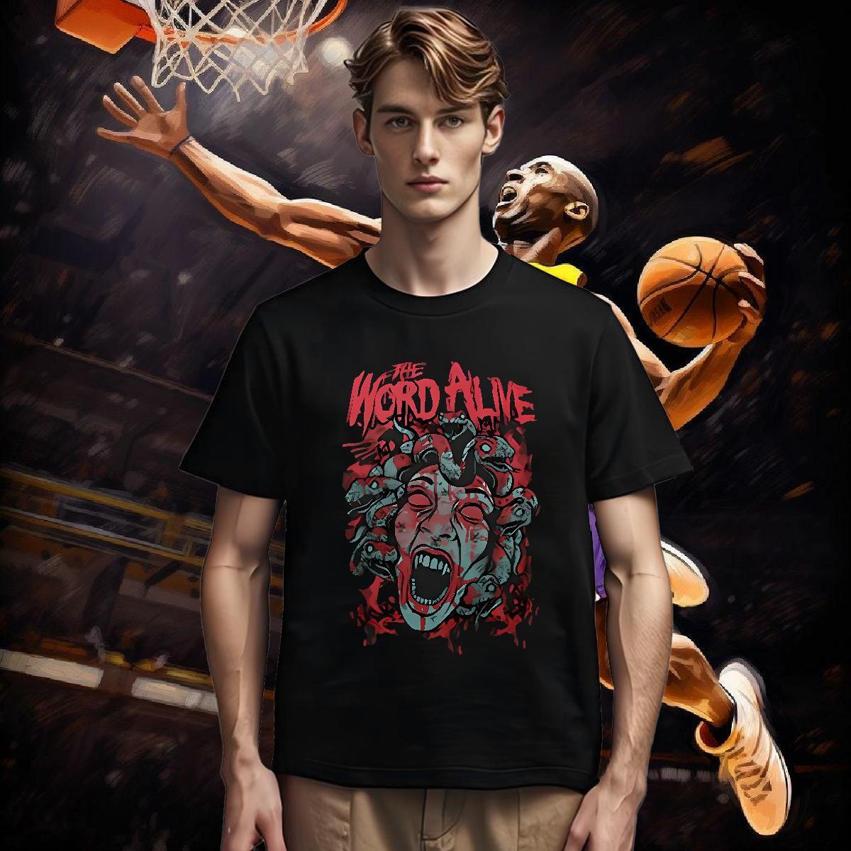 Men T Shirts 230g 100% Cotton scary Hip Hop O Neck Short Sleeves Skull Men Tshirts Customized Popular Polos