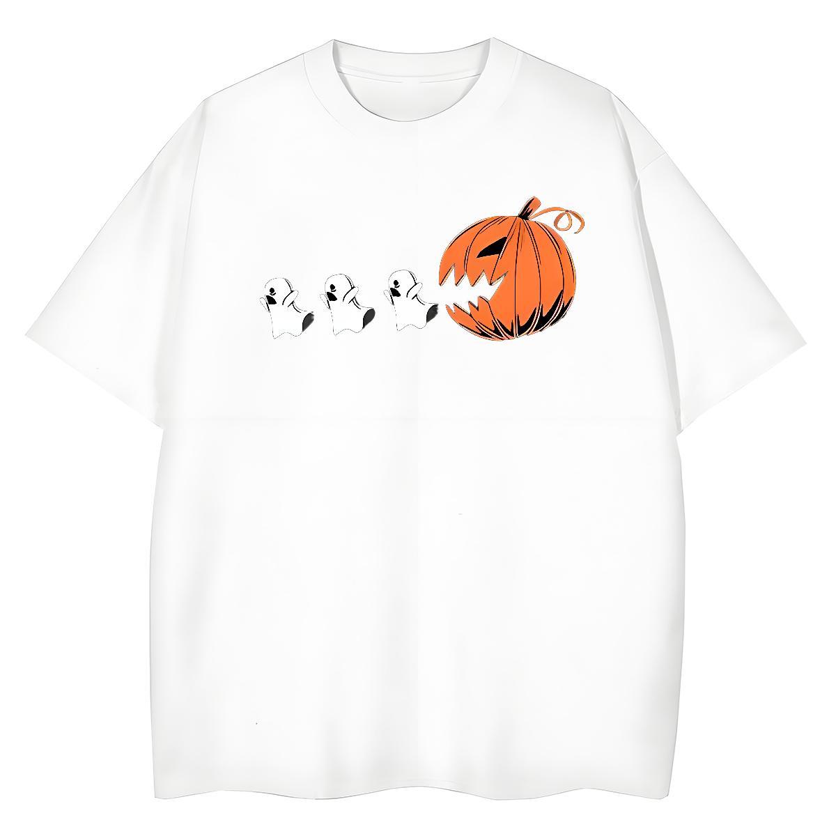 2024 Men Tops Tees pumpkin Street Wear 100% Cotton 230g Tops Shirt Short Sleeve Soft Free Shipping Man T Shirts Floral Print