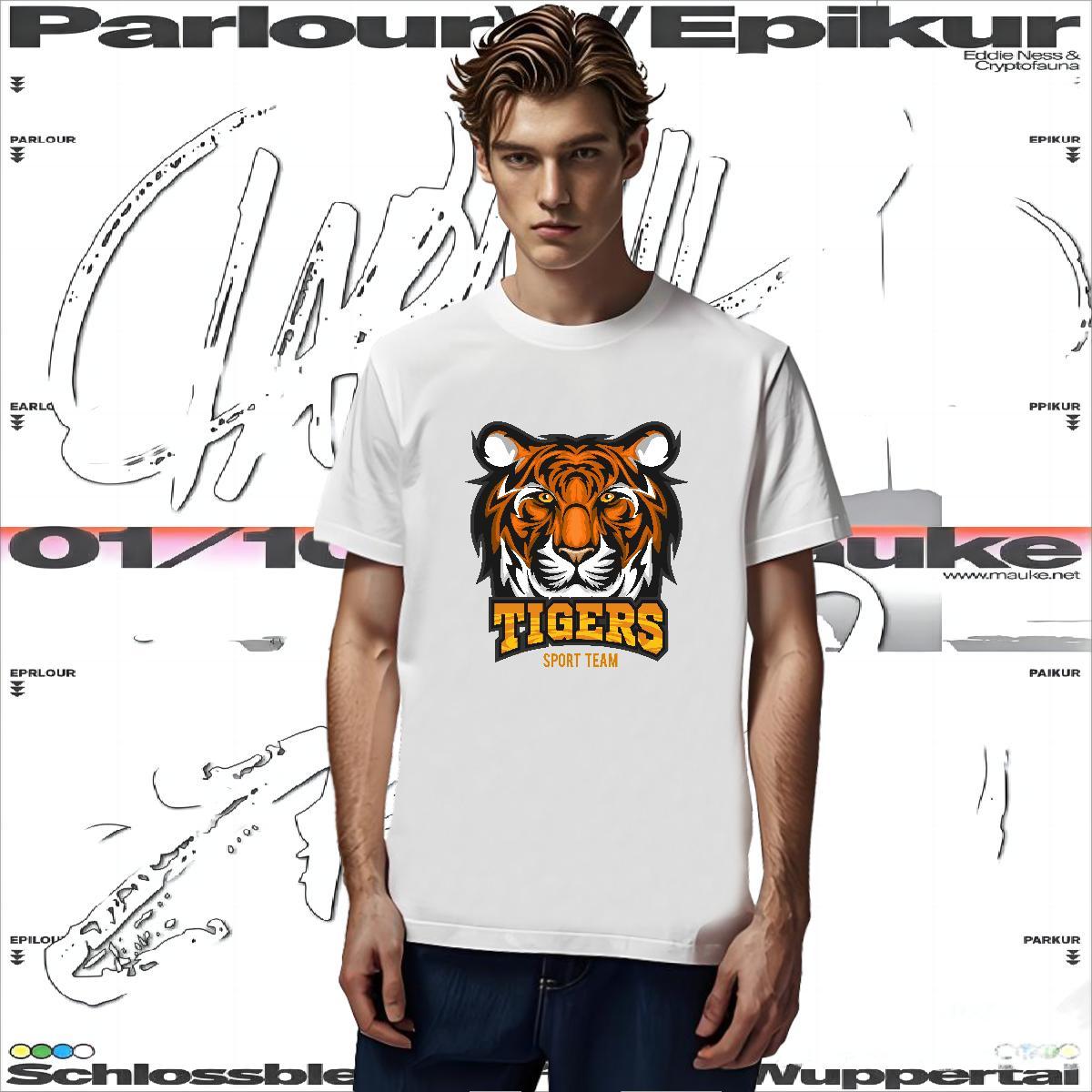 T-Shirts 100% Cotton 230g tiger Casual Beach Round Neck Short Sleeve Skull Men Tops Tees Designer Fashion Unisex Tops Shirt