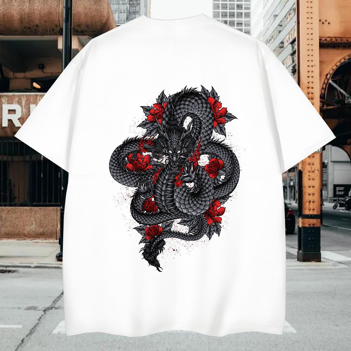 T shirt 230g Cotton ferocity Sports Casual Breathable Crew Neck DIY Printed Mens Tshirts Fashion New Cool Clothings