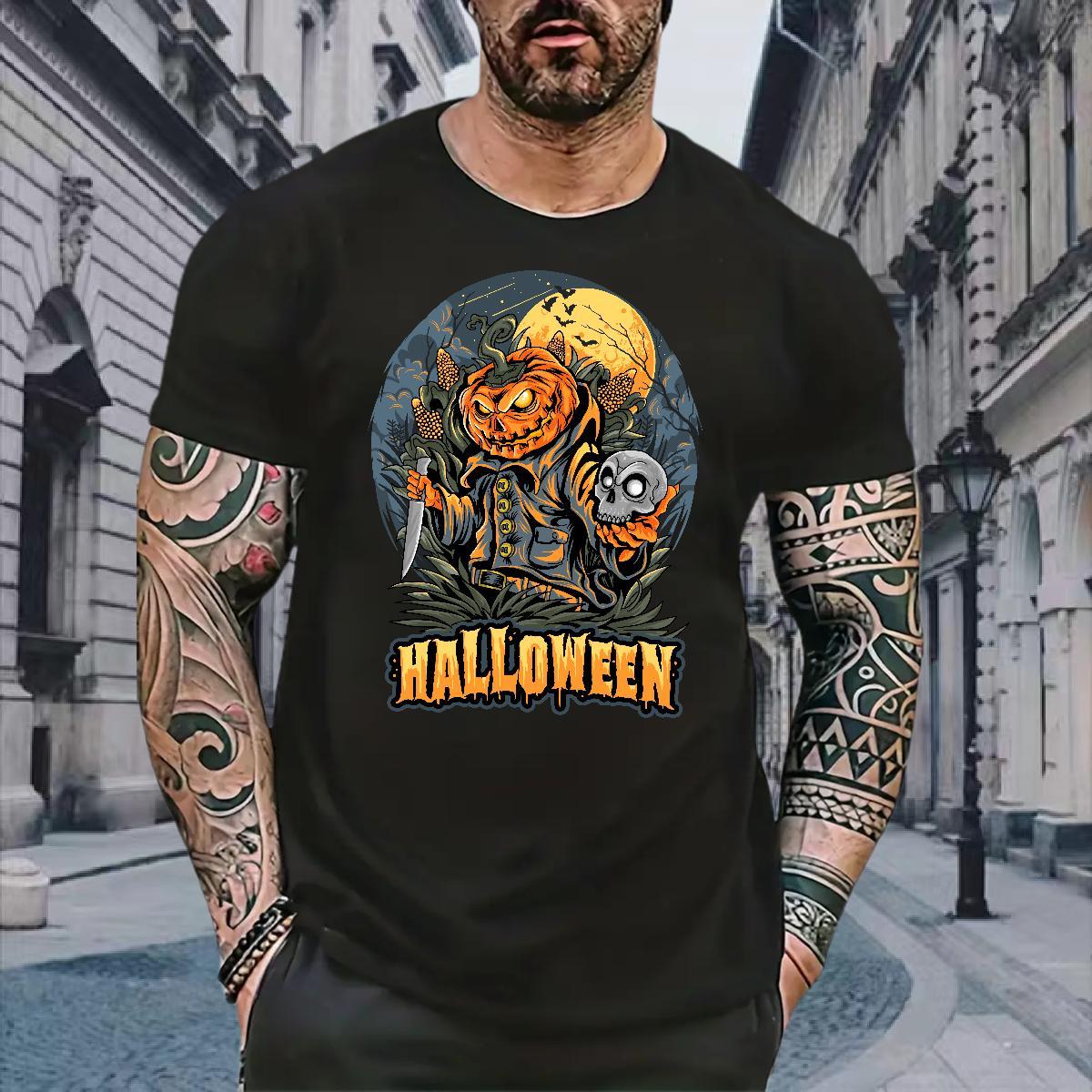 Brand T shirt halloween Breathable Short Sleeve Sport Customized 230g 100% Cotton Couples T Shirts 2024 Designer Tshirts