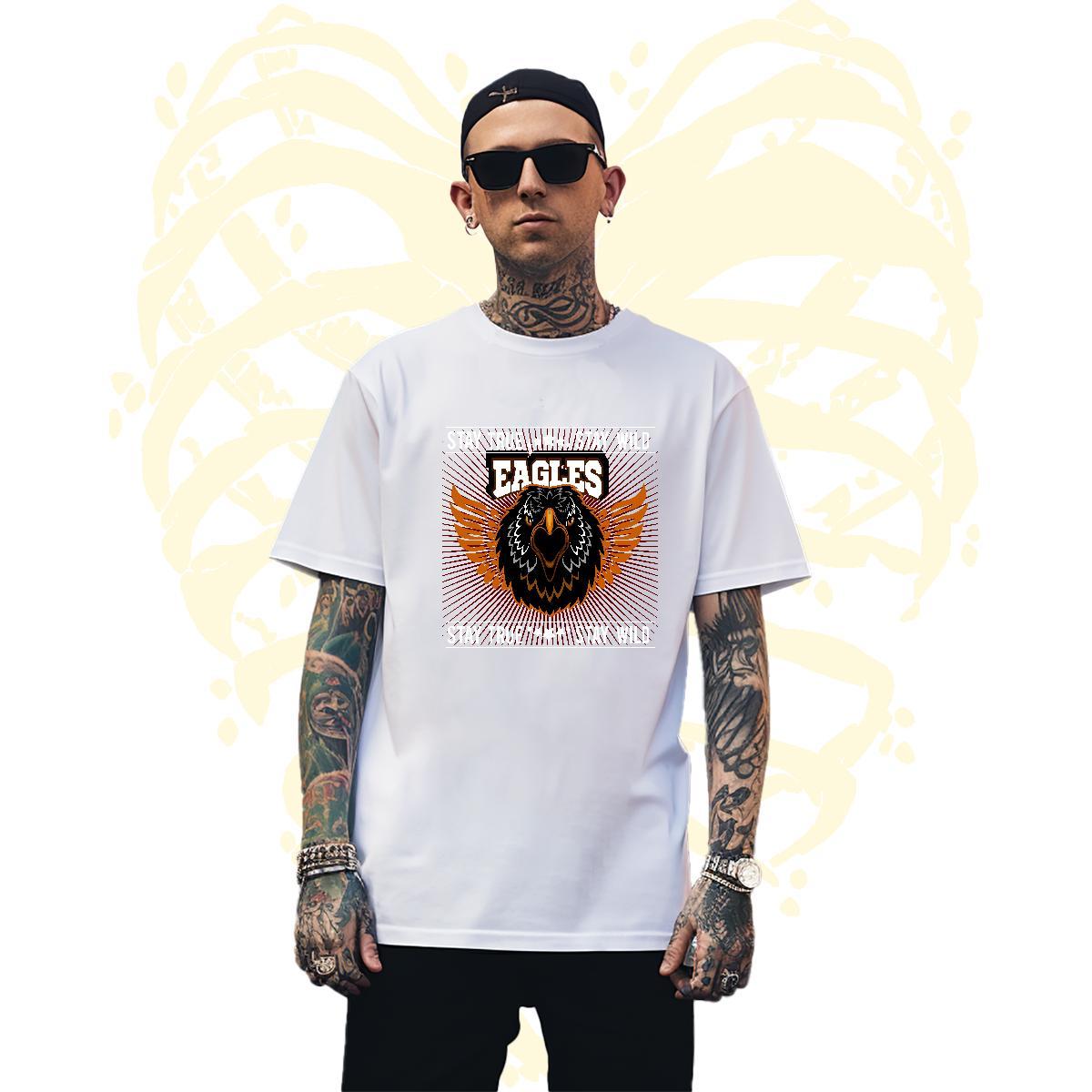 High Quality Men T Shirts eagle Breathable Short Sleeve Spring Summer DIY 100% Cotton 230g Tshirts Custom Tees