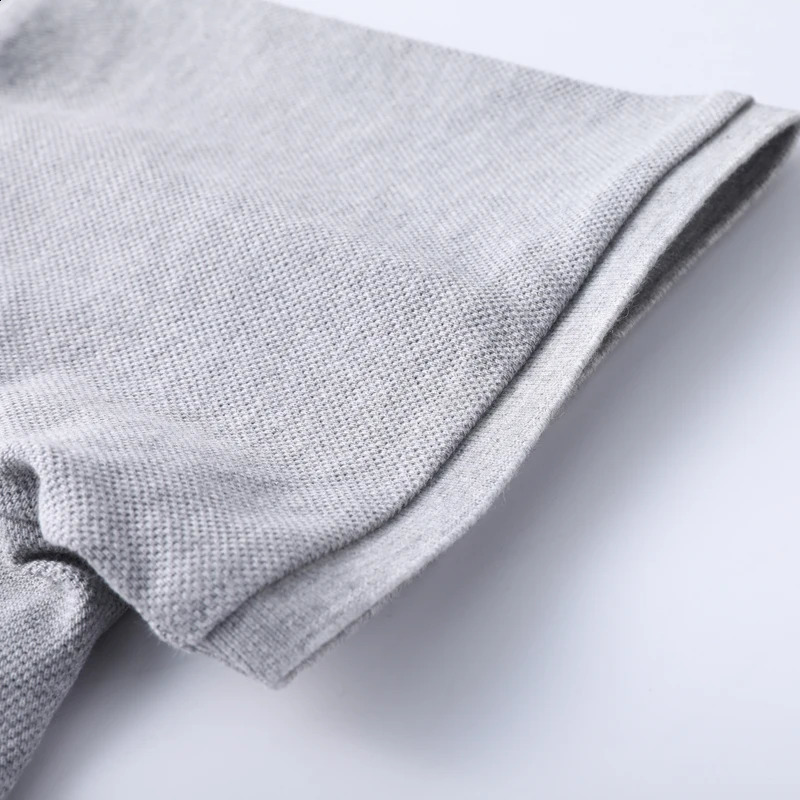100% Cotton Men Short Sleeve Polo Shirt Tops for Summer Solid Smart Casual Male Fashion Clothing 00791 240819