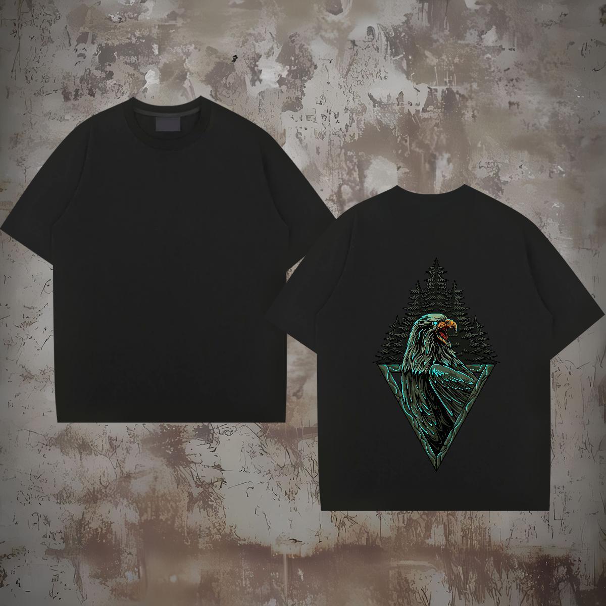 Designer Couples T Shirts eagle Street Casual 100% Cotton 230g Top Tees Pure Cotton High Quality Mens T Shirts Graphic
