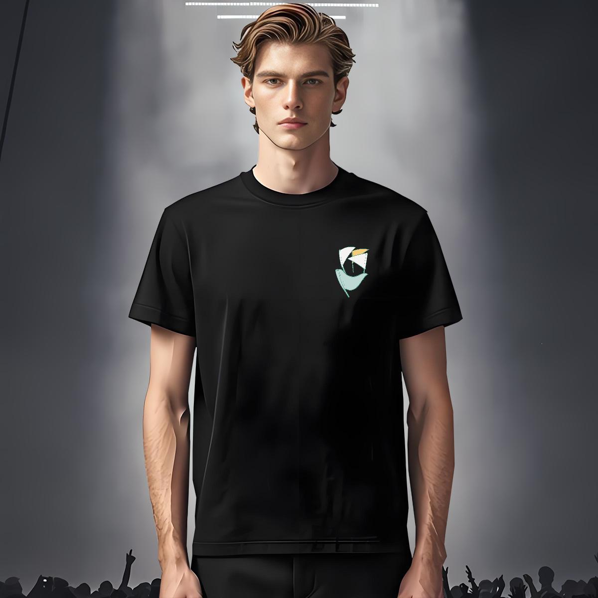 Wholesale logo 230g 100% Cotton Men Tees Beach Breathable Crew Neck T Shirts Men 2024 Summer Cartoon Print Tee Shirt