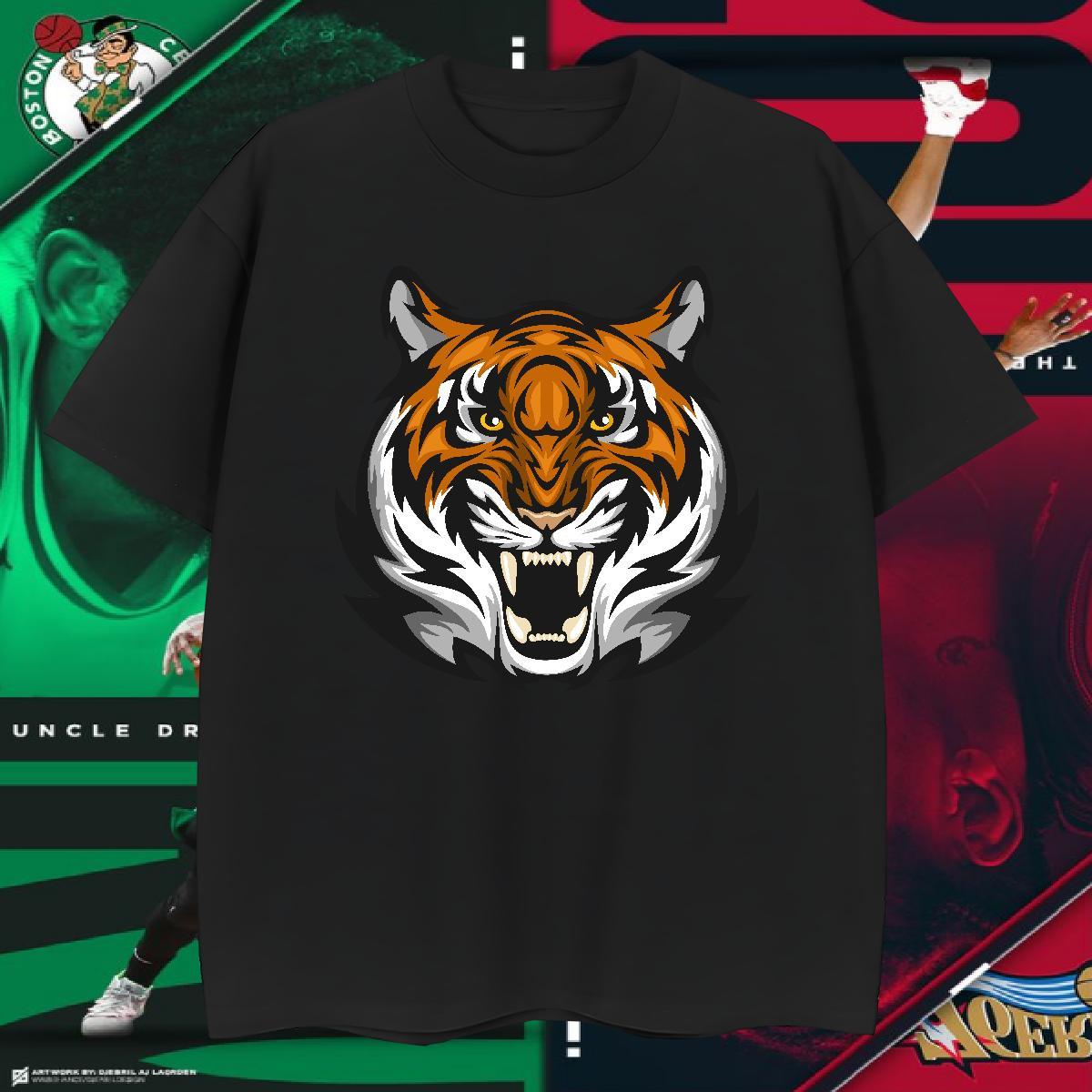 Mens T Shirts 230g 100% Cotton tiger Daily Wear Breathable Soft Custom Cartoon Mens Tshirts 2024 Summer Classic Tops Shirt