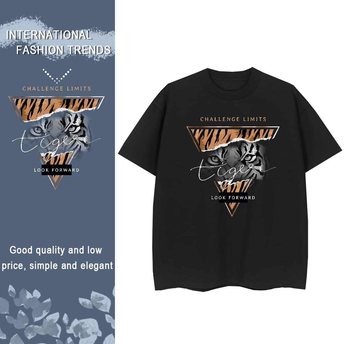 Designer Unisex Tshirts Casual Sport Breathable Short Sleeve Top Tees Designer Nice 100% Cotton 230g tiger Cartoon Printing L-4XL Women T Shirts