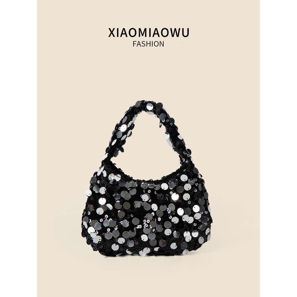 Fashion niche sequin in 2024 pearl handbag small bag women with high-end feeling for summer use