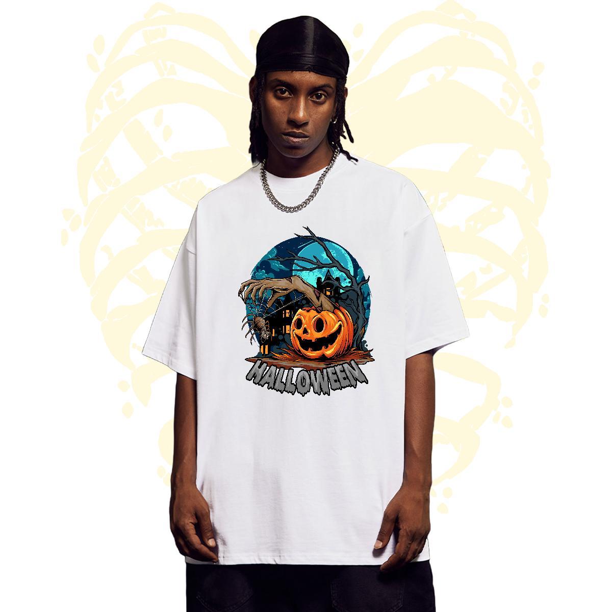 Cool Design Man T Shirts pumpkin Breathable Short Sleeve Sport Anime 230g Cotton Mens Tshirts 2024 Designer Tops Tees