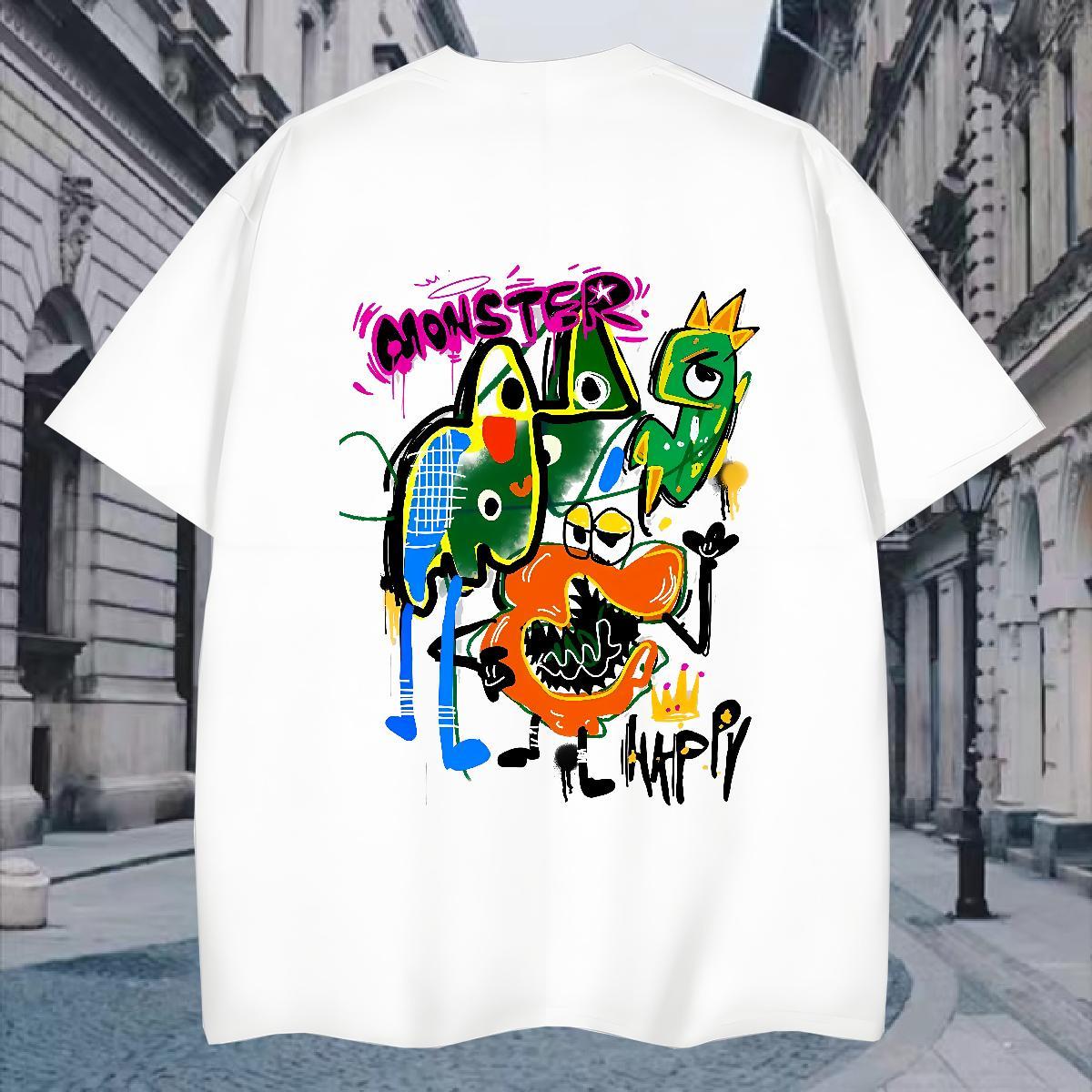 T-Shirts for Men 230g Cotton cartoon Spring Summer Breathable Short Sleeve Custom Anime Tshirts Brand Cool Wear