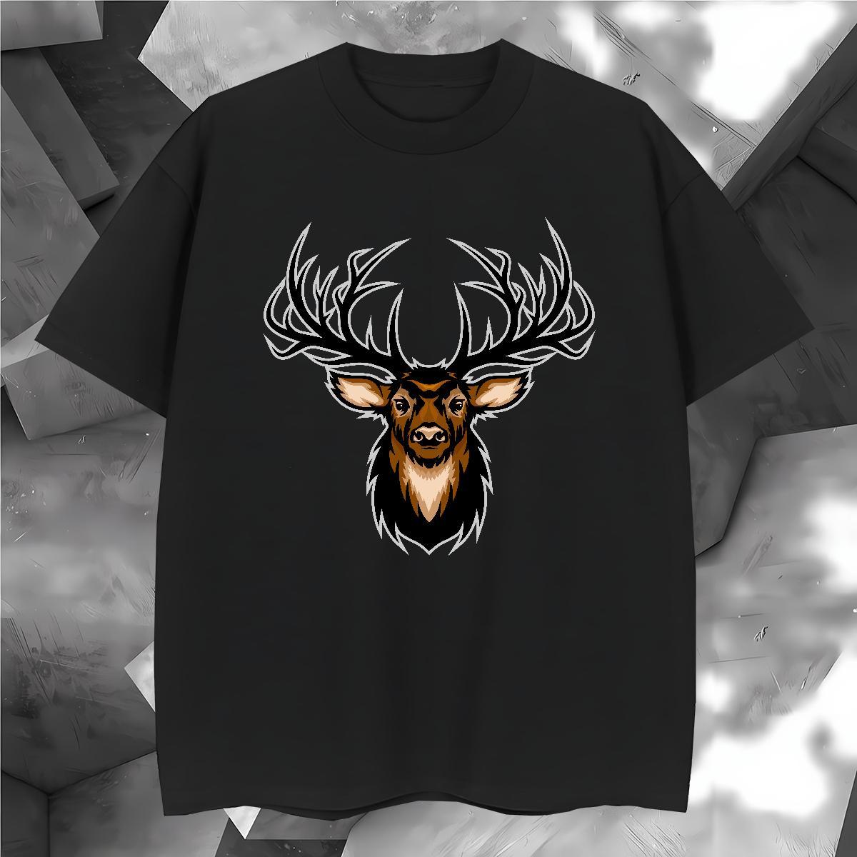 Wholesale T-Shirts for Men deer Pure Cotton Casual Daily Wear White Plus Size 100% Cotton 230g Men Clothes T-Shirt Stylist Tops Tees
