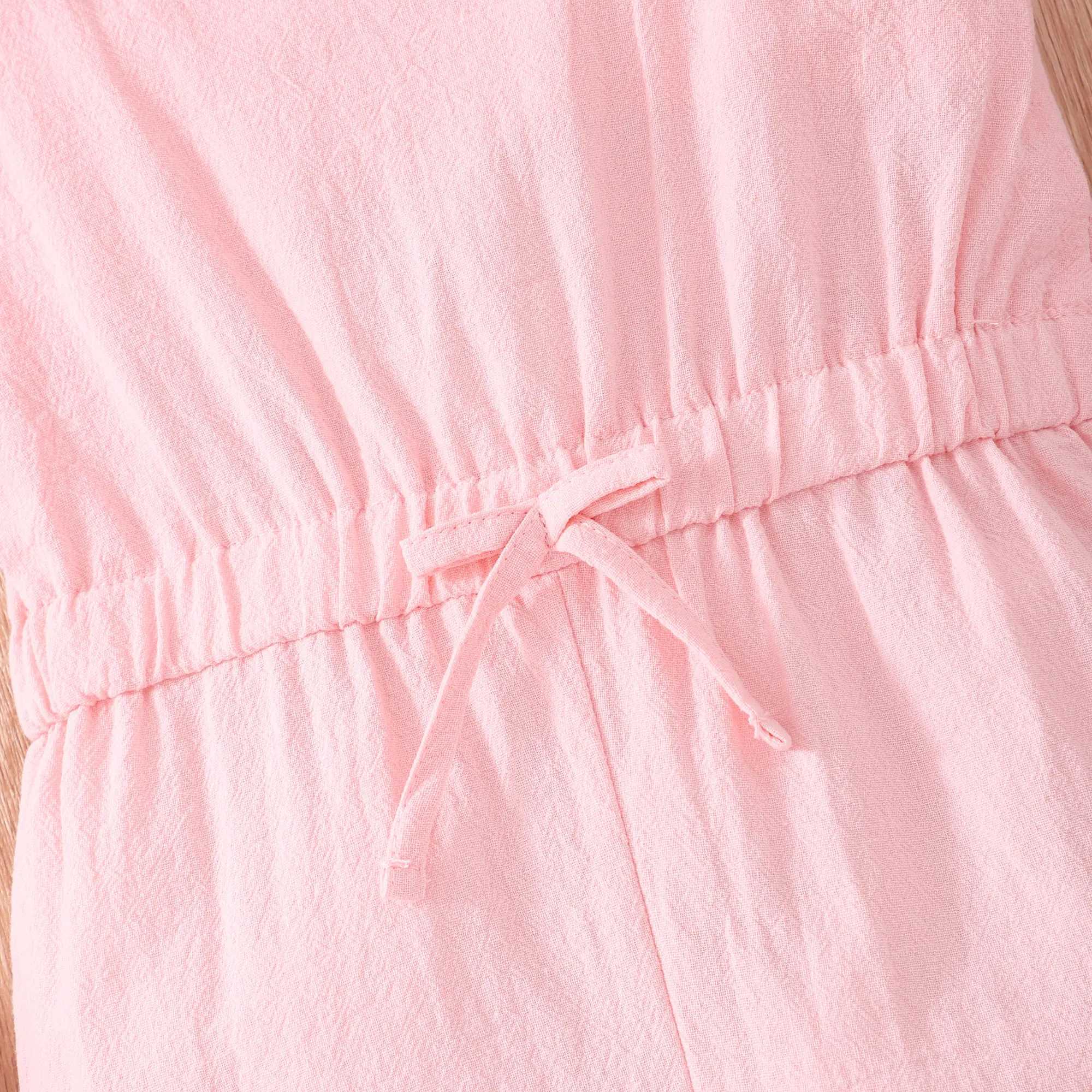 Childrens flying sleeve square collar jumpsuit summer childrens clothing W240806