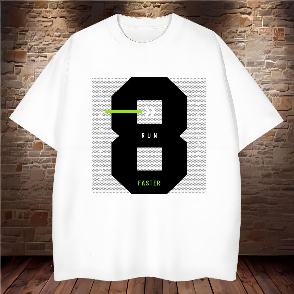 Wholesale 8 230g Pure Cotton Men Clothes T-Shirt Daily Outfit Round Neck Short Sleeve T Shirt For Man DIY Anime Tees