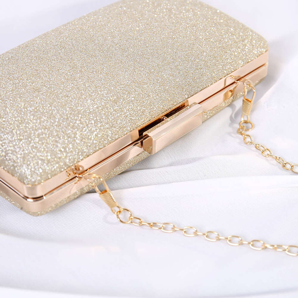 Classic Fashion Shining Matte Evening Handbag for Women's Banquet Small Square Bag