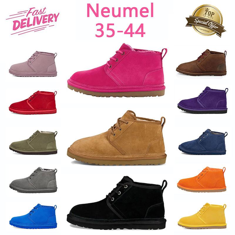 2024 Neumel Boot Classic Designer Snow Boots Black Chesut Clementine Platform Fluffy Mules Warm Winter Half Womens Fur Booties urious Shoe EUR 35-44