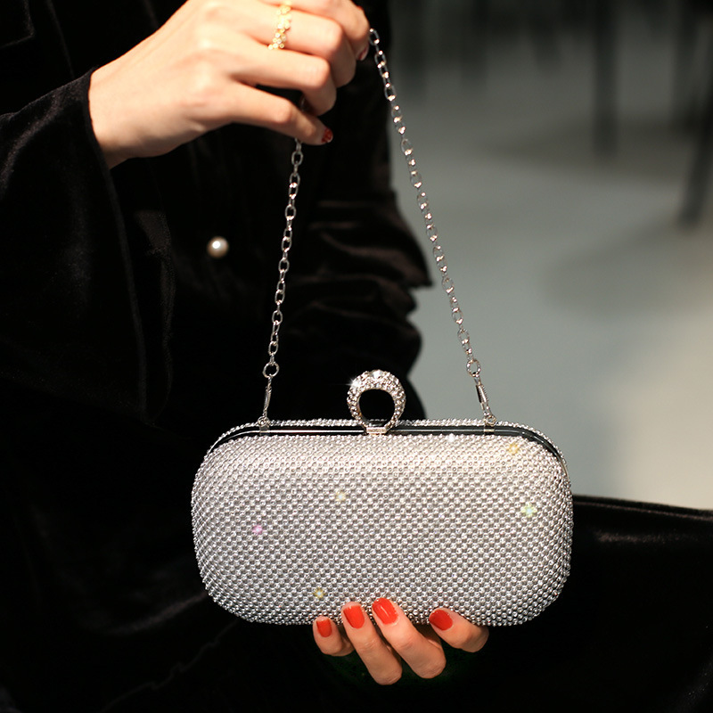2024 New Dinner Water Diamond Celebrity Dress Evening Temperament Women's Handheld Bag