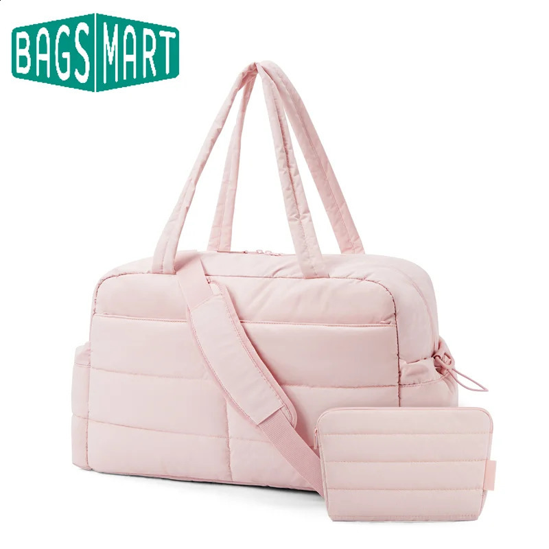 BAGSMART Carry On Travel Handle Bag Unsiex Weekender Overnight Large Capacity Duffle Bags Sports Fitness Bags for Women 240819