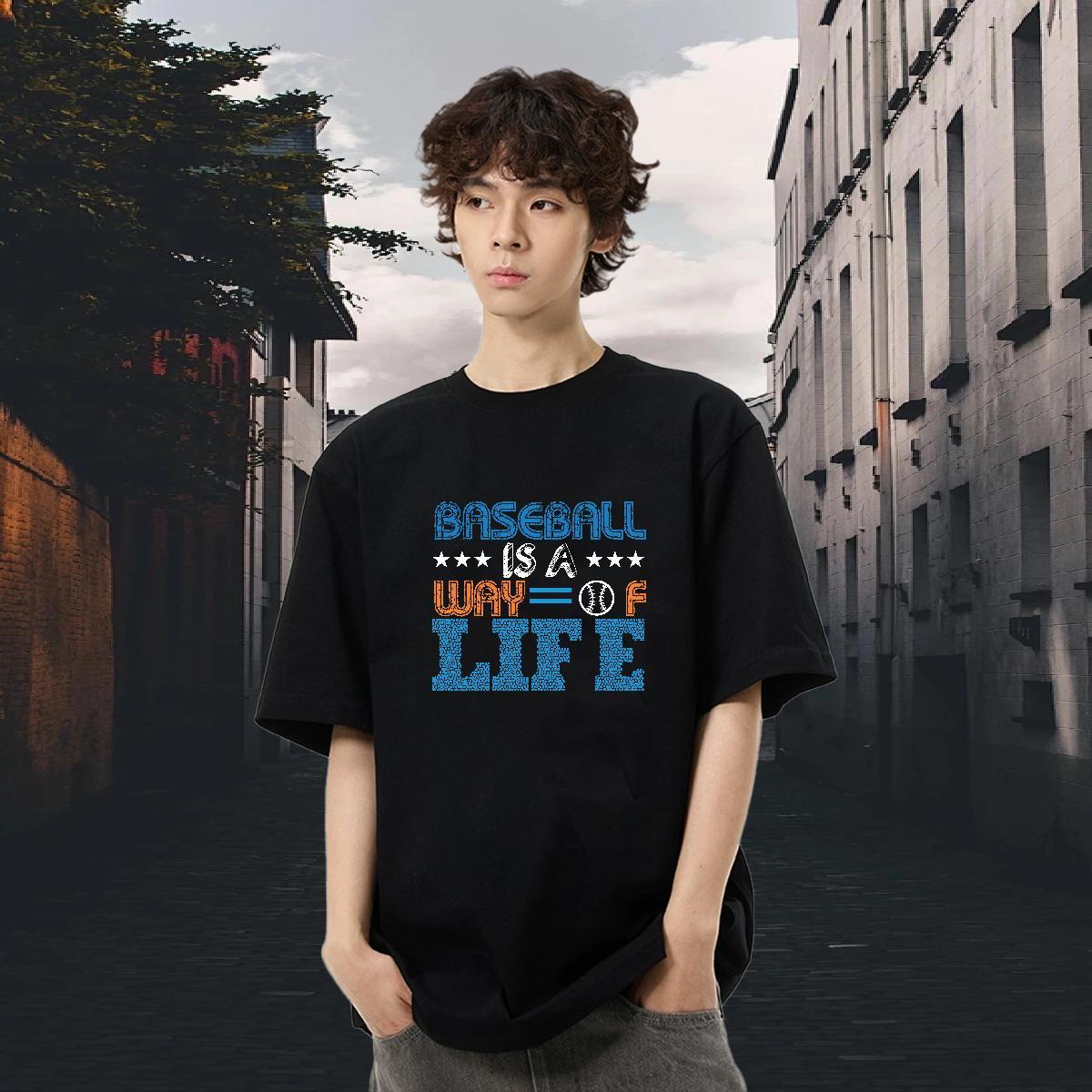 Cool Design Tshirt for Man Woman Summer Casual 230g Cotton Anime Crew Neck Breathable baseball T Shirts Men Free Shipping Tees Shirts