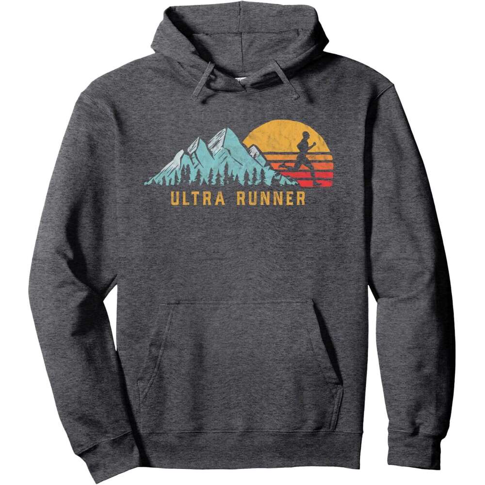 Hoodie for Mens Womens Trail Ultra Runner - Retro Vibe Vintage Running Hoodie Hoodies sweatshirt pullover jacket Long sleeve