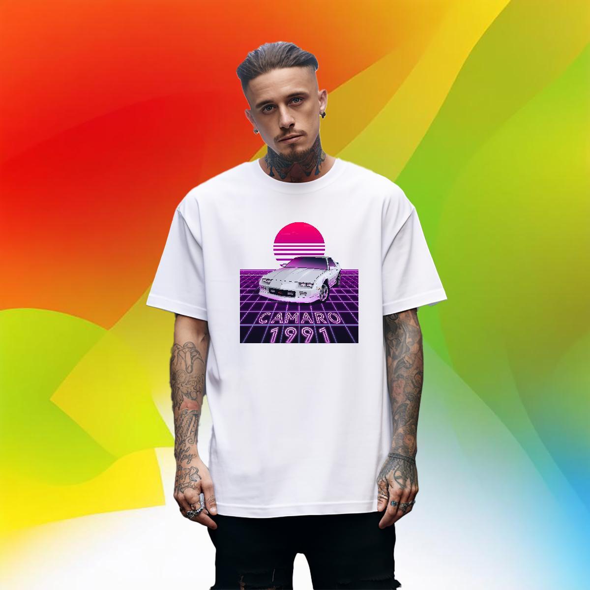 Soft Tshirts Casual 230g Pure Cotton DIY Crew Neck car Mens T Shirts Fashion Tees