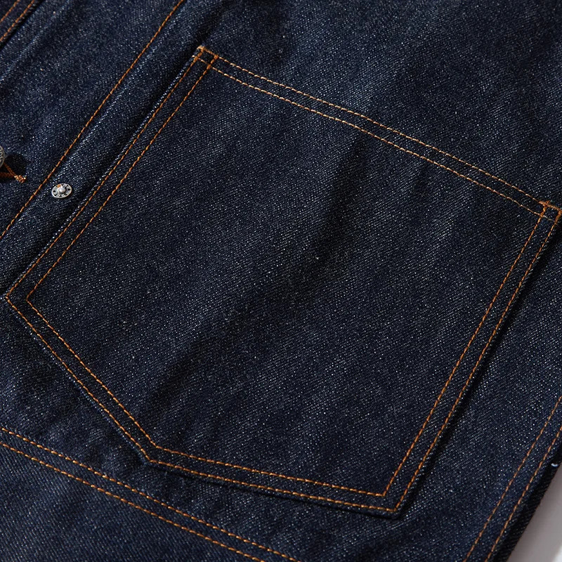 15 Ounces Heavy Red Edge Raw Denim Jacket Men Japan Streetwear Loose Casual Cityboy Amekaji Vintage Jeans Cargo Jacket Coat 240819CJ