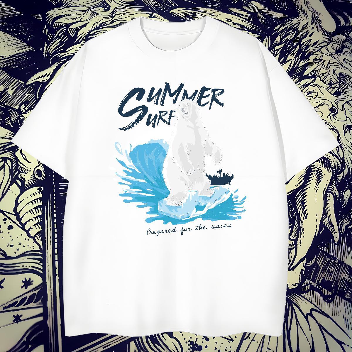 Factory Direct Tshirts bear Daily Wear 230g Cotton Tee Shirt Breathable Soft Unisex Men T Shirts Skull