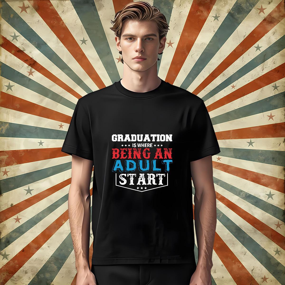 Designer Graduation Mens T Shirts Daily Outfit Men Clothes T-Shirt 230g 100% Cotton 2024 Summer Crew Neck DIY Printed Tshirts