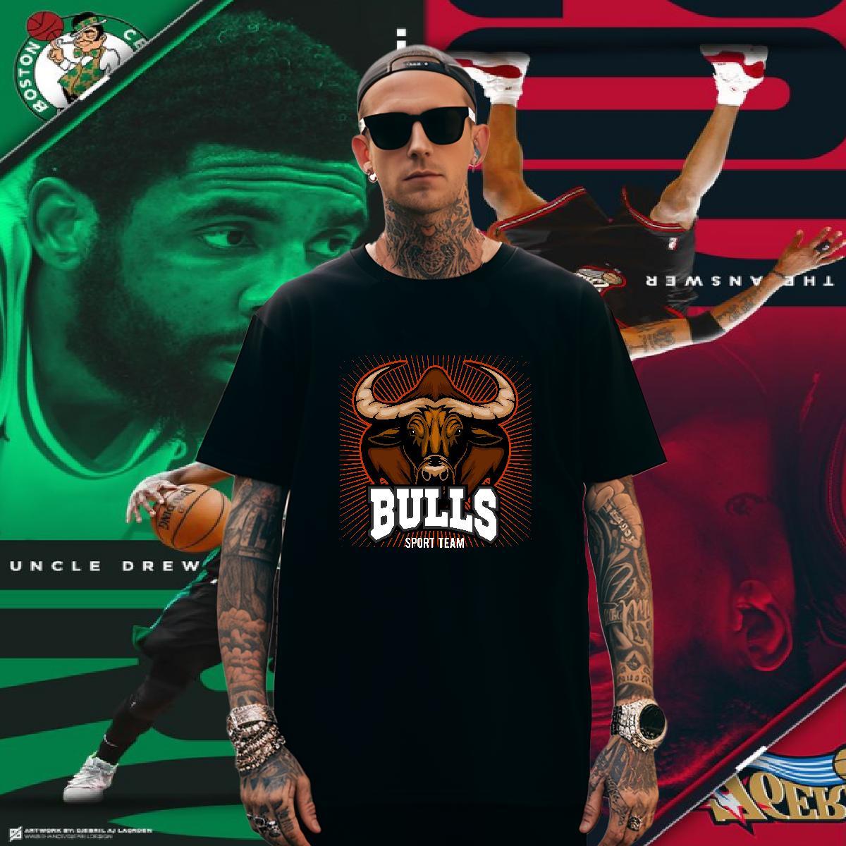 Cool Mens T Shirts bull O-Neck Short Sleeve Casual Daily Wear Custom Cartoon 230g Cotton Men Clothes T-Shirt Stylist Tops Shirt