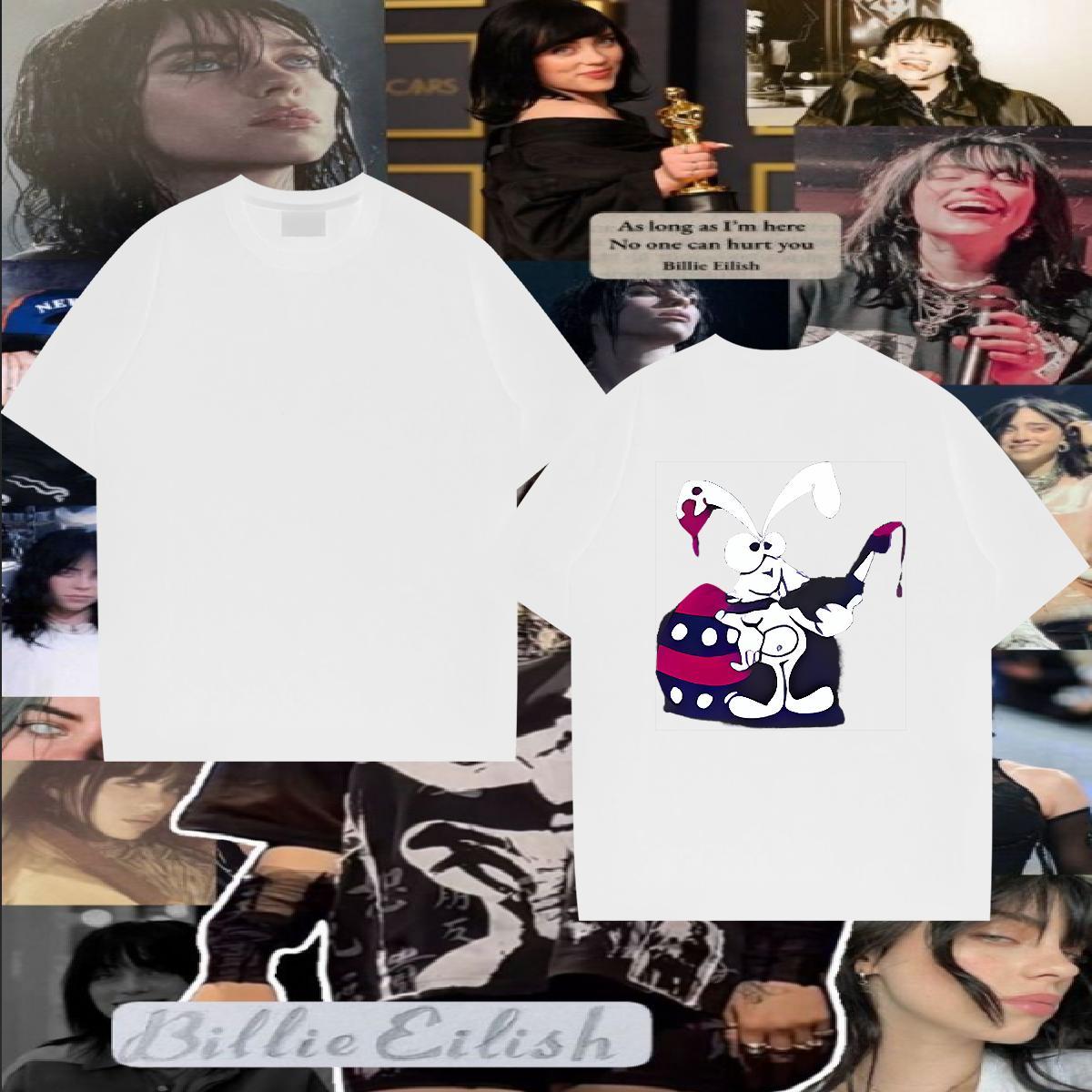2024 Summer Tshirt for Man Woman rabbit Home Outdoor 230g 100% Cotton Polos Breathable TOP Quality Mens T Shirts Custom Anime