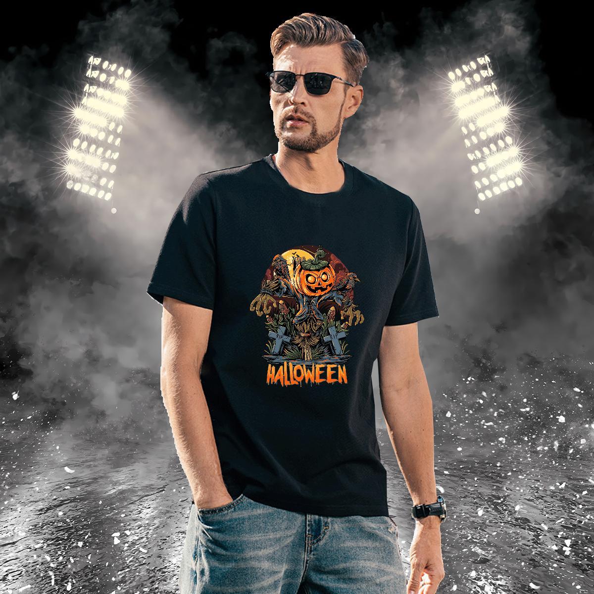 Cool Design T-Shirts for Men halloween Breathable Soft Beach White Plus Size 230g 100% Cotton Men Tops Tees Stylist Clothings