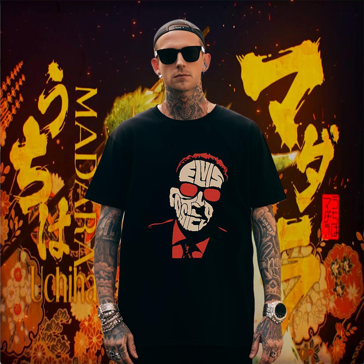 Men T Shirts 230g Cotton scary Outdoor Round Neck Short Sleeve Skull Couples T Shirts Casual New Soft Tops