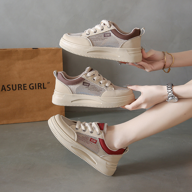 Ddmysports Summer New Instagram Korean Edition Ollow Small White Female Students Thick Sole Versatile Casual Women S Shoes B OUTDOOR