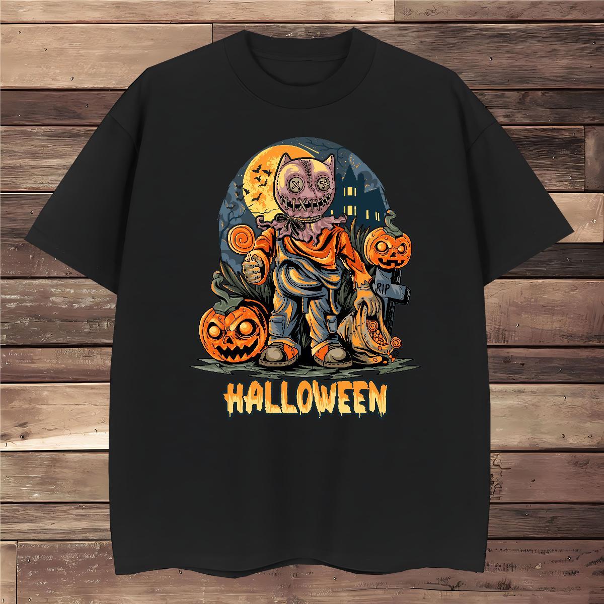 Soft Man T Shirts halloween Breathable Sports Casual DIY Logo Oversized 230g Cotton Tshirts 2024 DIY Tees