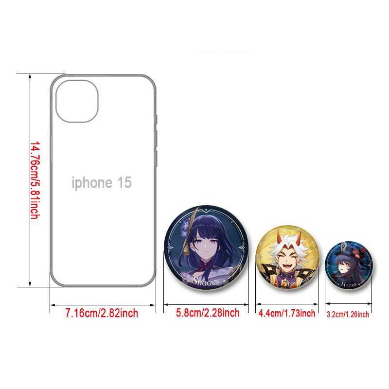 Geshin Impact HD Printed Chest Handmade Anime Badge Round Cartoon Character Brooch Backpack Clothing Gift Accessories W240815