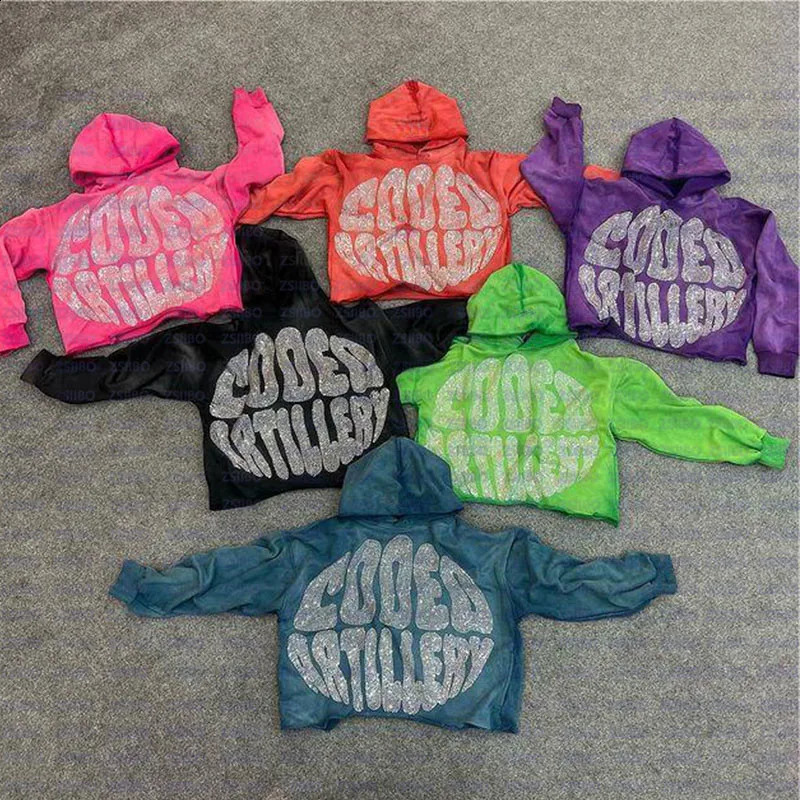 Y2K Rhinestone Letter Hoodie for Women Gothic Black Floral Oversized Sweater Womens Retro Harajuku Street Clothing 240814