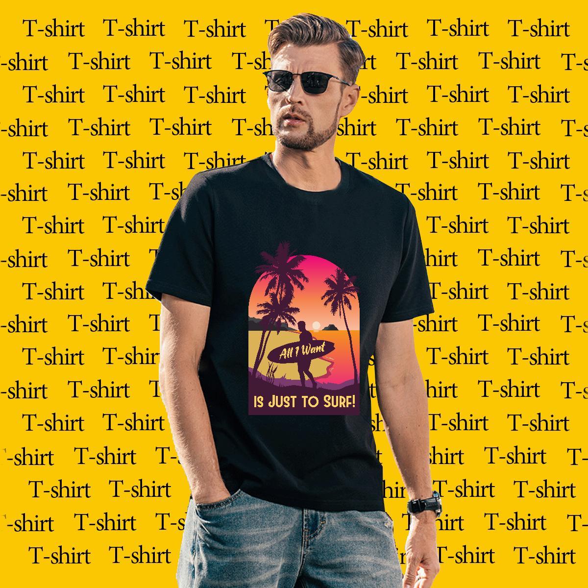 Soft Men Tops Tees Spring Summer 230g Cotton Cartoon Print Short Sleeve O-Neck beach T Shirts Men Free Shipping Polos