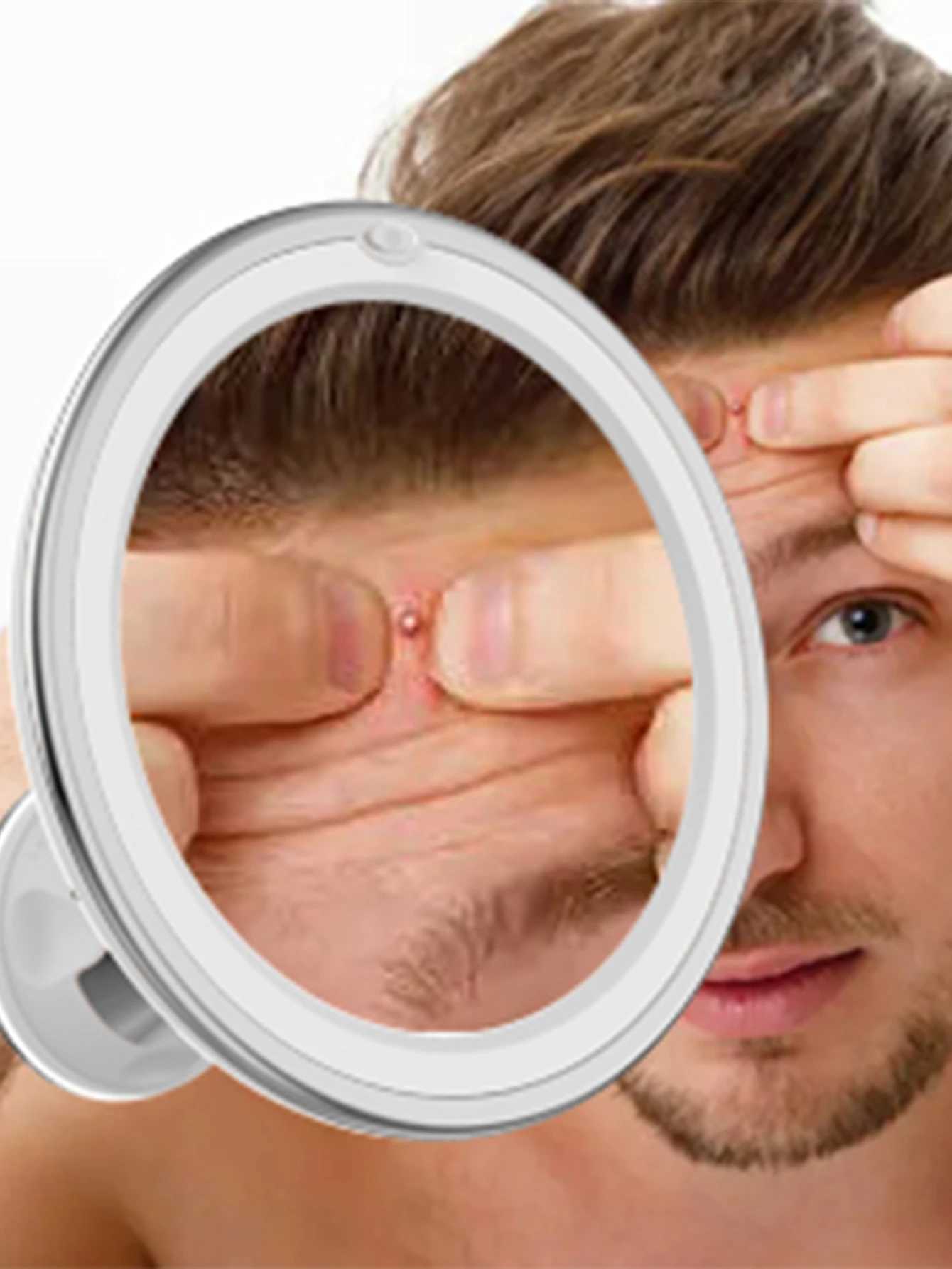 The Latest 10x Magnification Lighted Cosmetic Mirror with Switch 360 Degree Rotating Arm and Powerful Locking Suction Cup Y240819